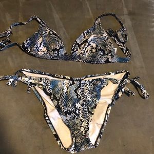 Snake print bathing suit